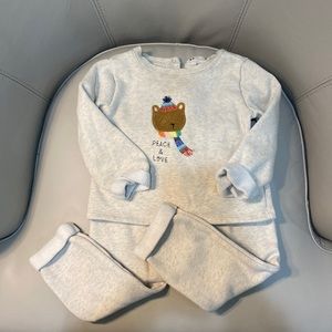 Baby Gap Bear Sweat Set 18-24m